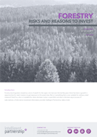 Forestry: Risks and Reasons to Invest